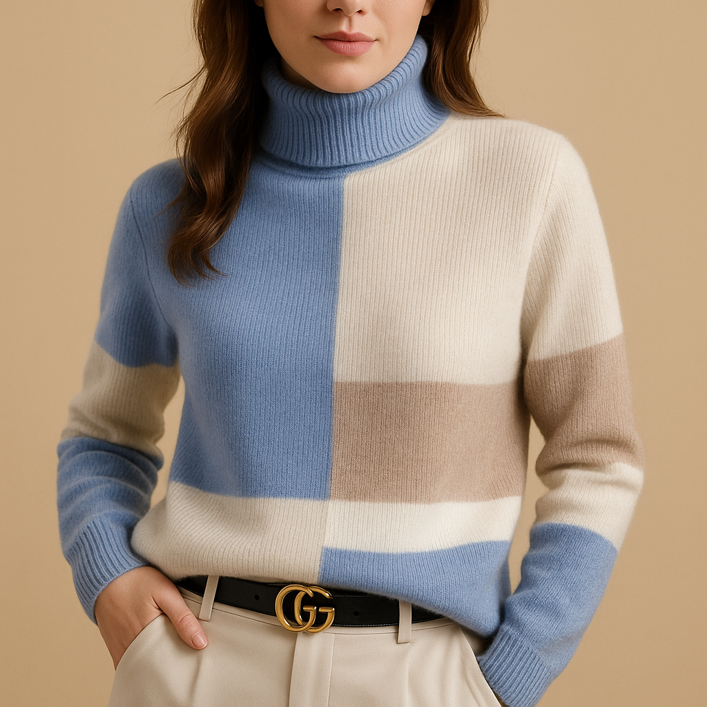 Women’s 100% wool sweater with relaxed fit, soft natural fabric, and elegant minimalist design—ideal for cozy and stylish winter wear.