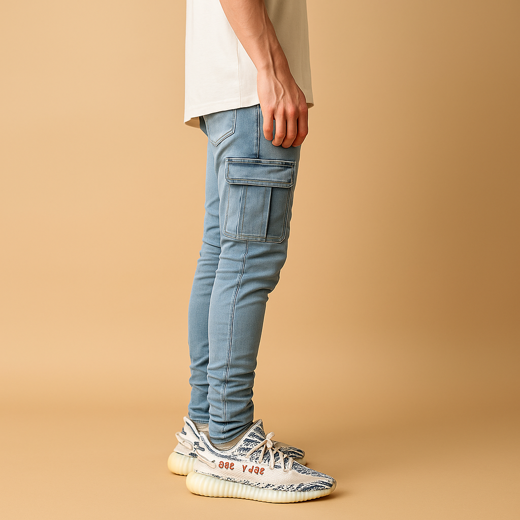 Men’s cotton trousers with breathable fabric and relaxed fit, perfect for casual wear and warm days.