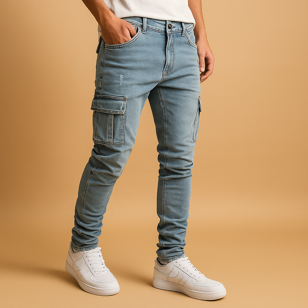 Men’s cotton trousers with breathable fabric and relaxed fit, perfect for casual wear and warm days.