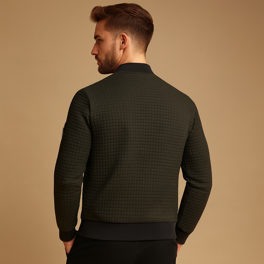 Men’s cable knit half zip sweater with regular fit, breathable fabric, and timeless design. Perfect for casual or semi-formal outfits in autumn and winter.