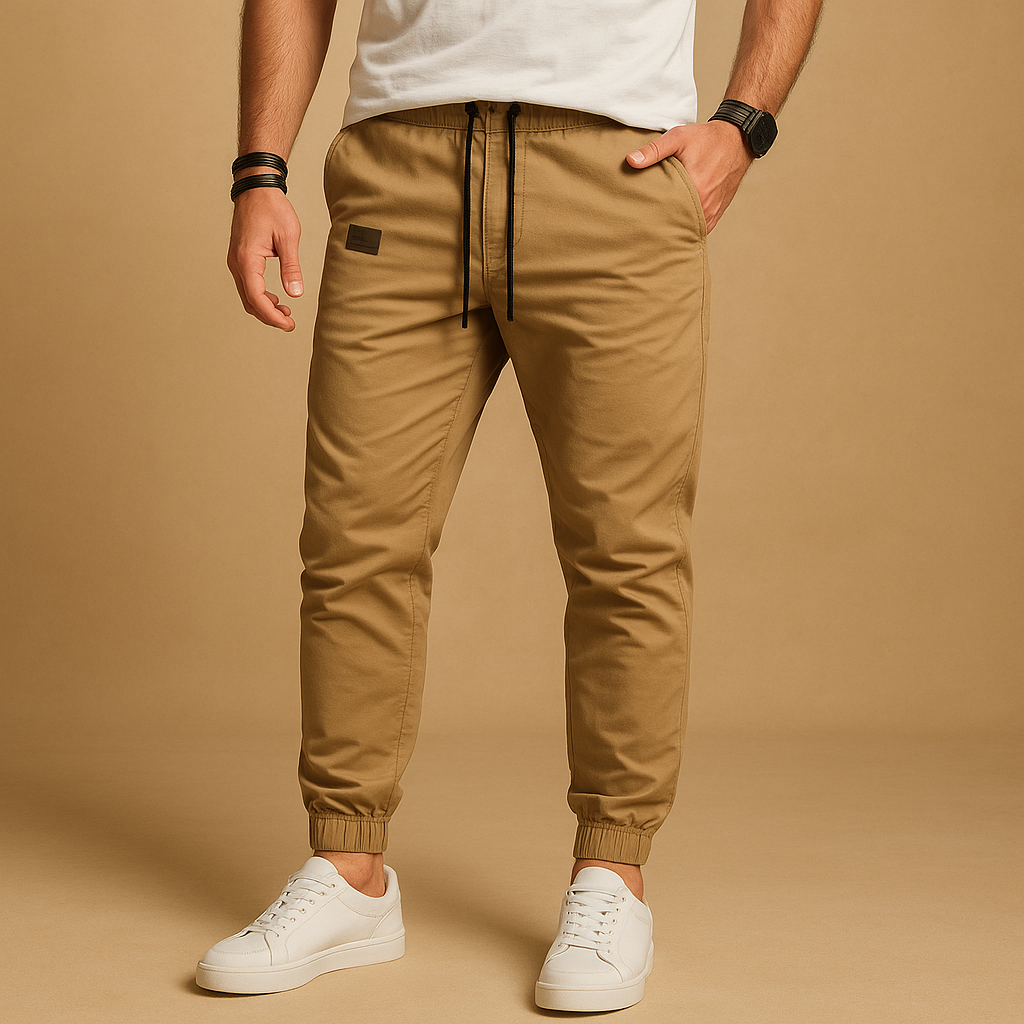 Men’s cargo trousers with multiple side pockets, relaxed fit, and straight legs in black, grey, beige, and green for casual or outdoor wear.