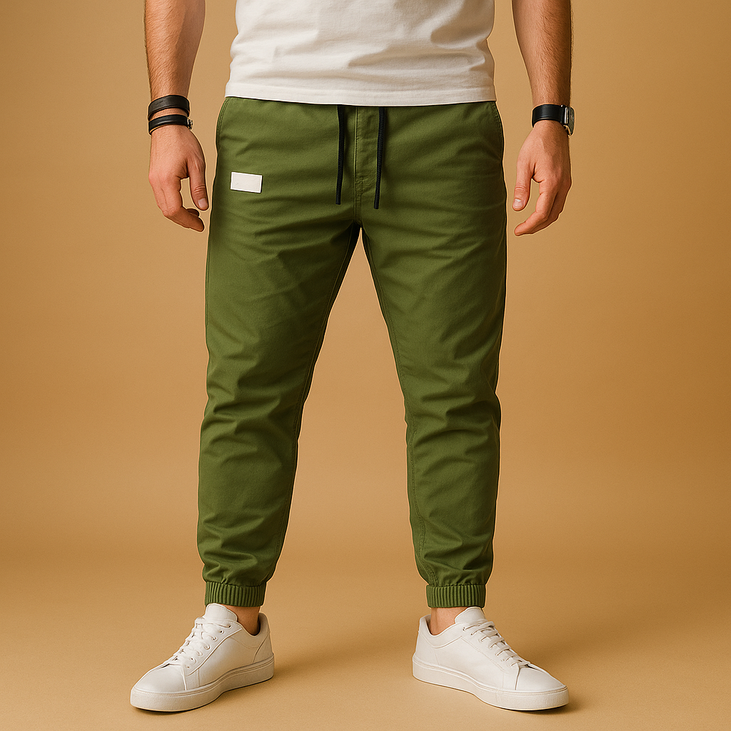 Men’s cargo trousers with multiple side pockets, relaxed fit, and straight legs in black, grey, beige, and green for casual or outdoor wear.