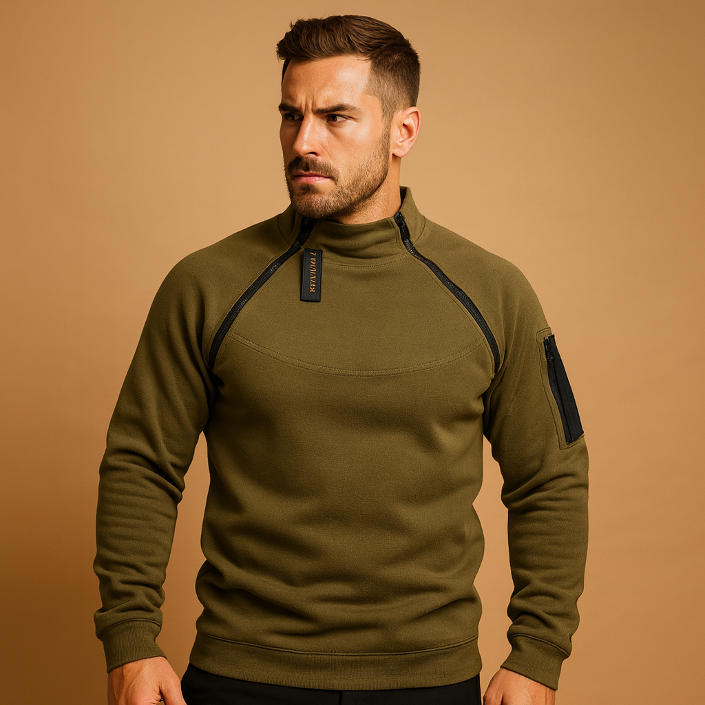 Men’s lightweight crew neck sweater with soft flexible fabric and minimalist timeless design. Perfect for daily wear in all seasons.