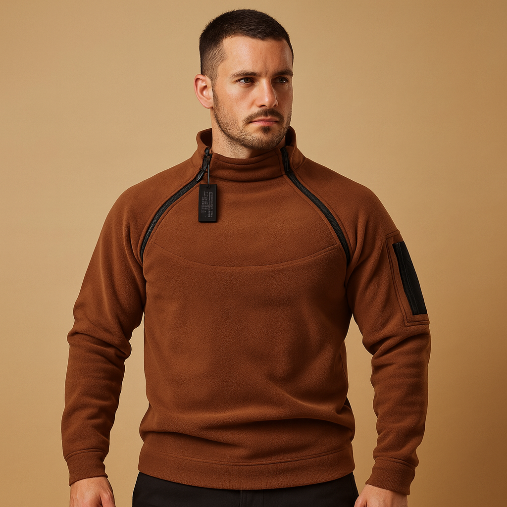 Men’s lightweight crew neck sweater with soft flexible fabric and minimalist timeless design. Perfect for daily wear in all seasons.