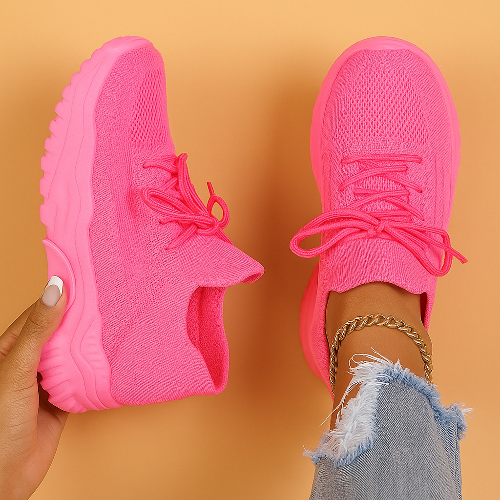 Women’s slip-on shoes with cushioned insole, arch support, and non-slip sole, perfect for work, shopping, or casual outings.