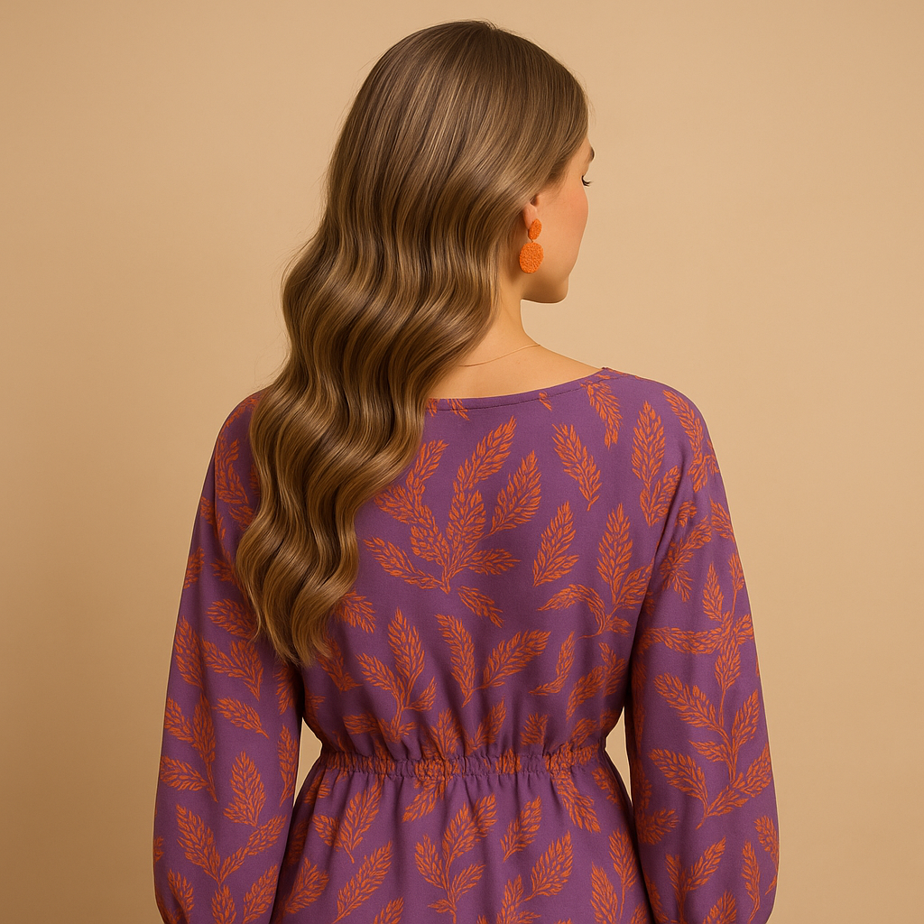Women’s sustainable A-line cotton dress with minimalist design and flattering fit, ideal for work, casual days, and formal events