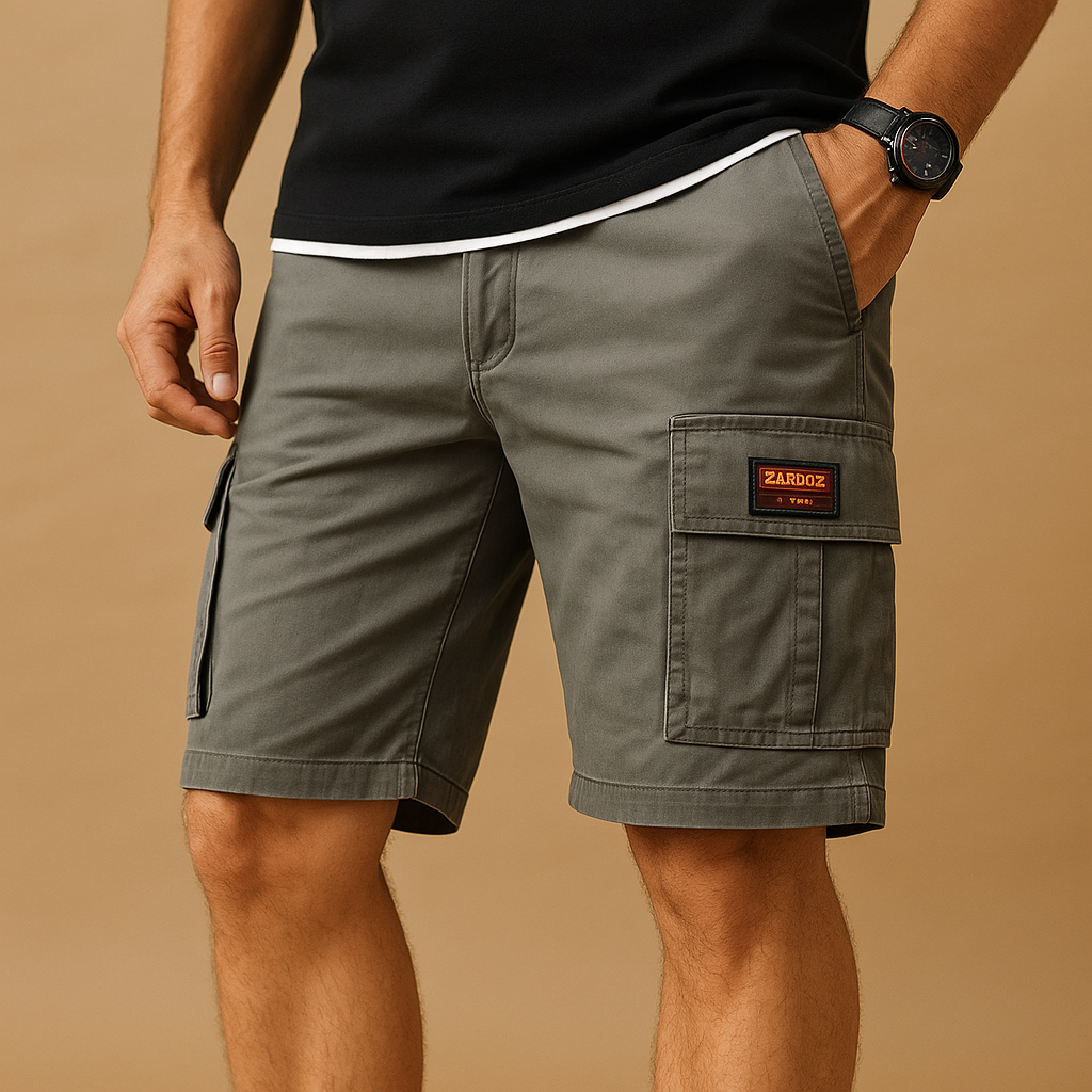 Men’s utility cargo shorts with multiple pockets, quick-drying and breathable design, ideal for outdoor adventures and everyday wear