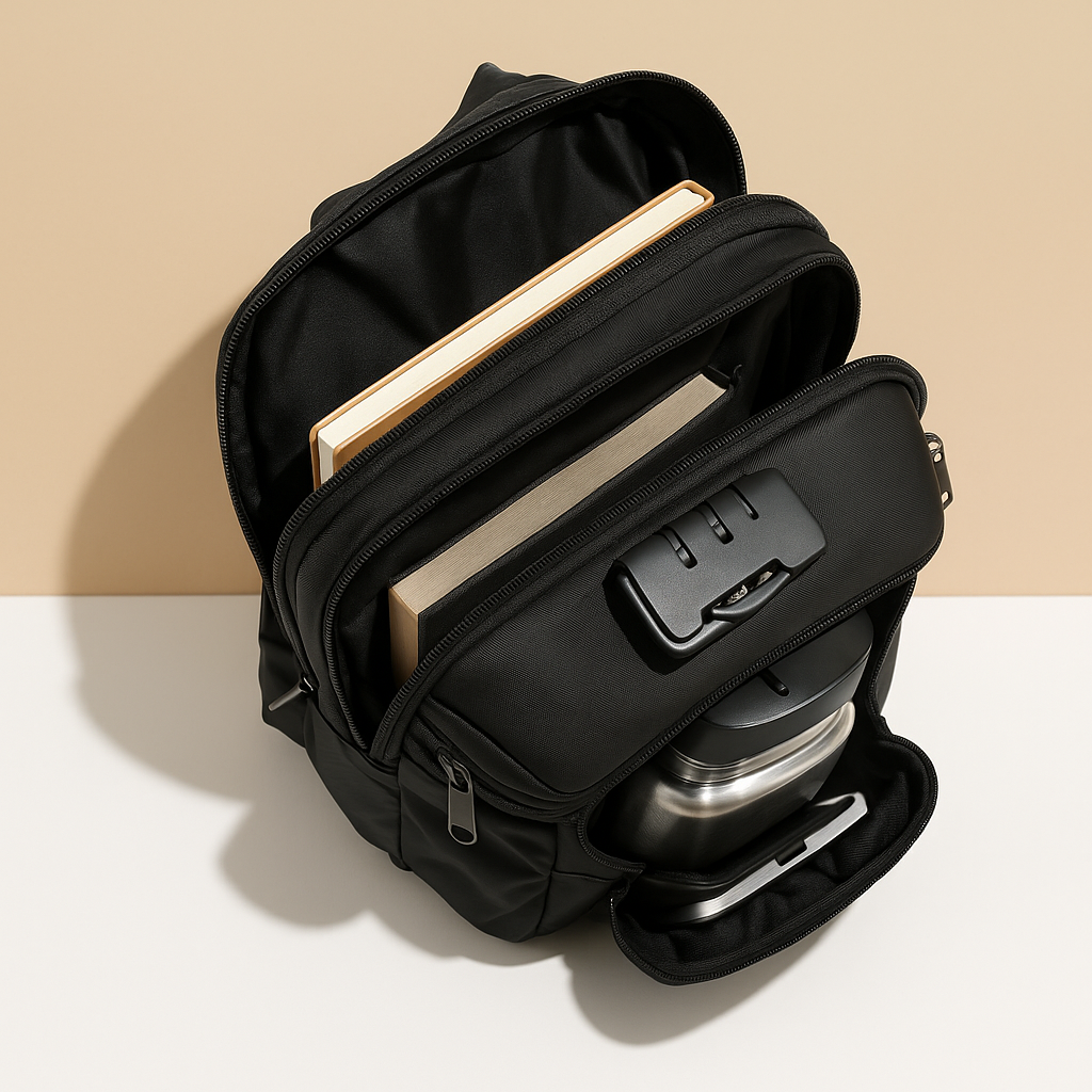 Men’s anti-theft crossbody travel bag with code lock, waterproof Oxford fabric, and ergonomic strap for daily and travel use.