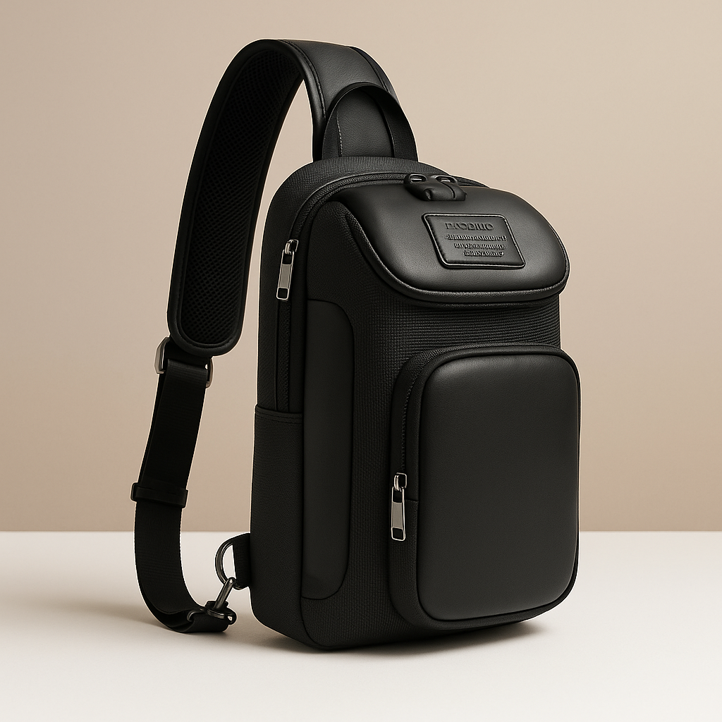 Men’s anti-theft crossbody travel bag with code lock, waterproof Oxford fabric, and ergonomic strap for daily and travel use.