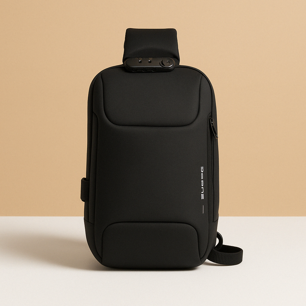 Women’s anti-theft crossbody bag with RFID protection, waterproof hard-shell body, and USB port, ideal for safe and stylish travel