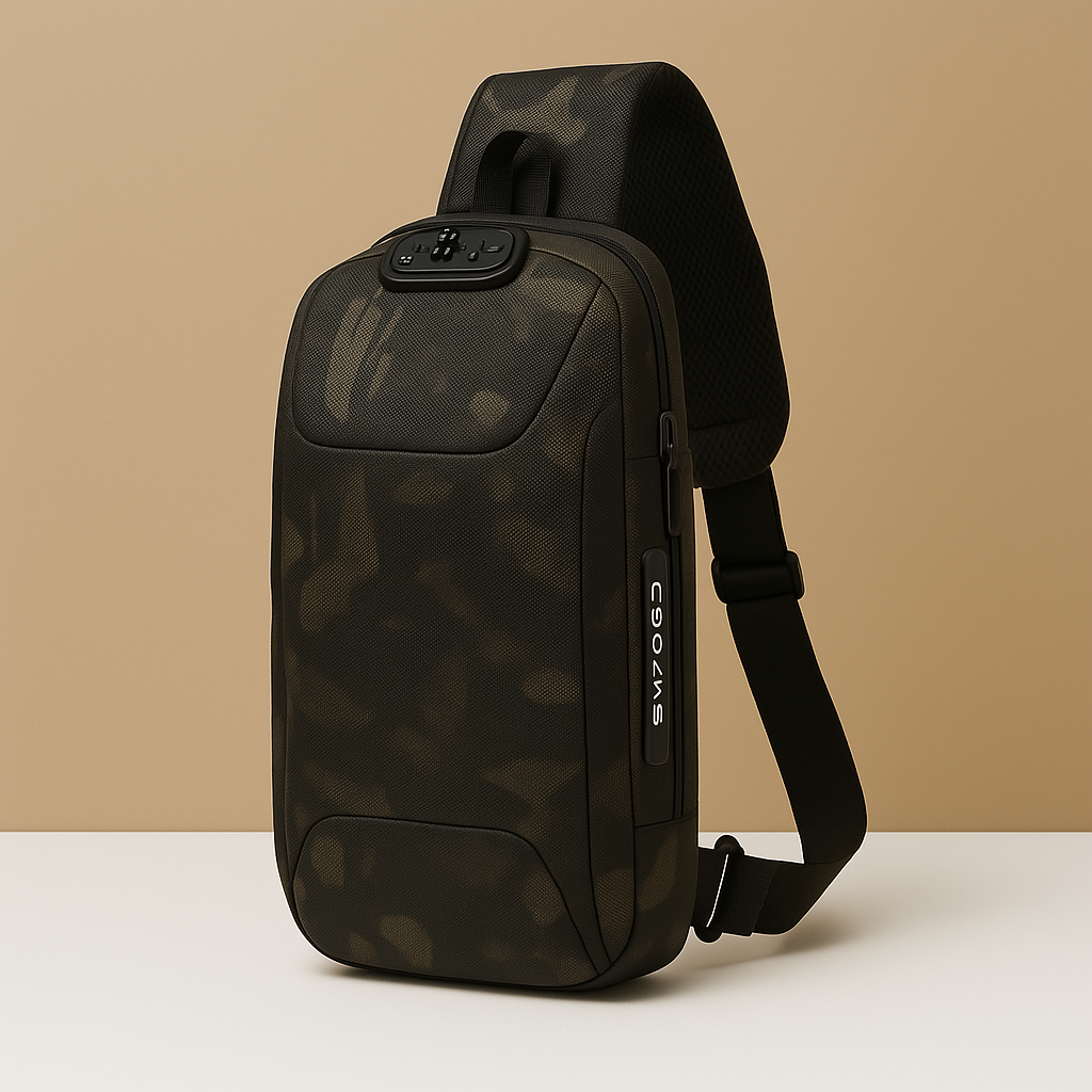 Women’s anti-theft crossbody bag with RFID protection, waterproof hard-shell body, and USB port, ideal for safe and stylish travel