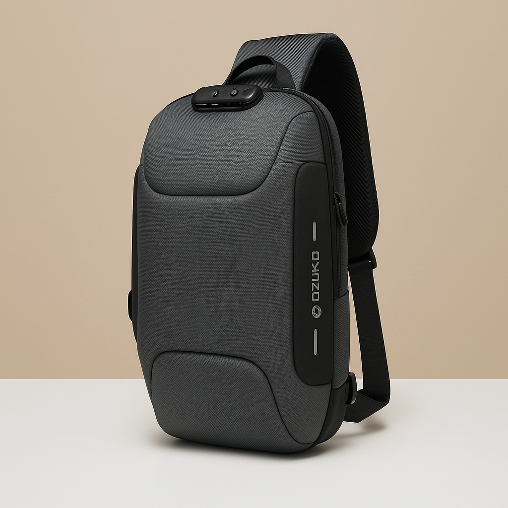 Women’s anti-theft crossbody bag with RFID protection, waterproof hard-shell body, and USB port, ideal for safe and stylish travel