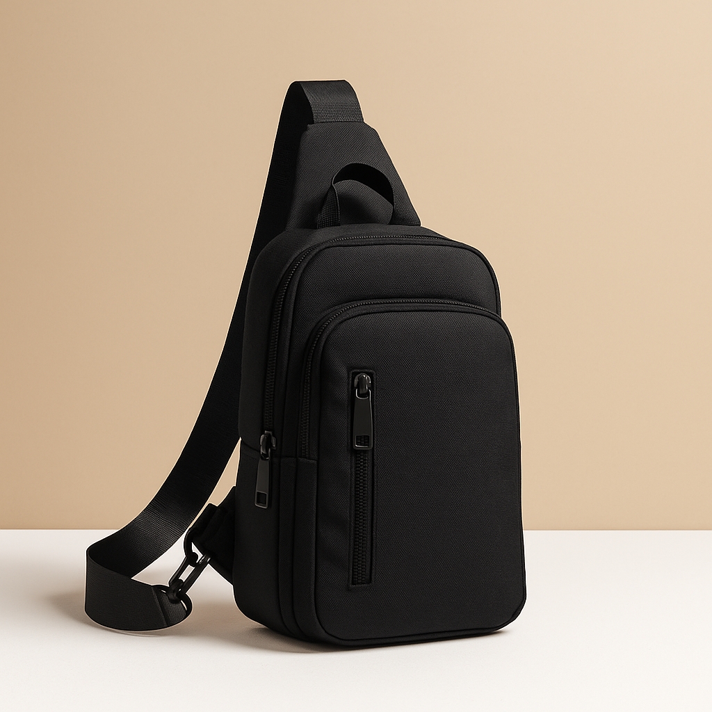 Anti-theft crossbody bag for men with USB charging port, water-repellent design, and adjustable strap for everyday or travel use.