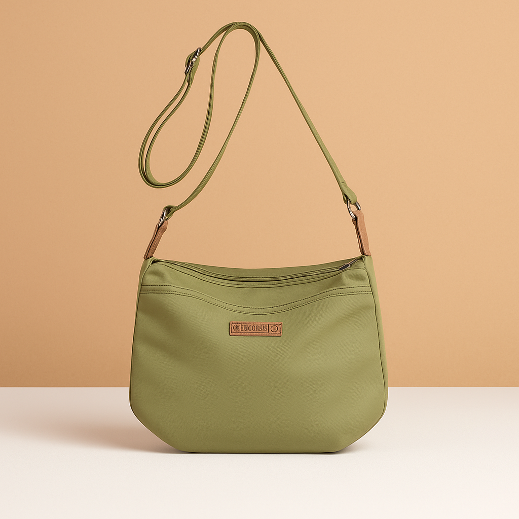 Waterproof anti-theft crossbody travel bag for women with wide strap, secure zip, and functional compartments for commuting or travel.