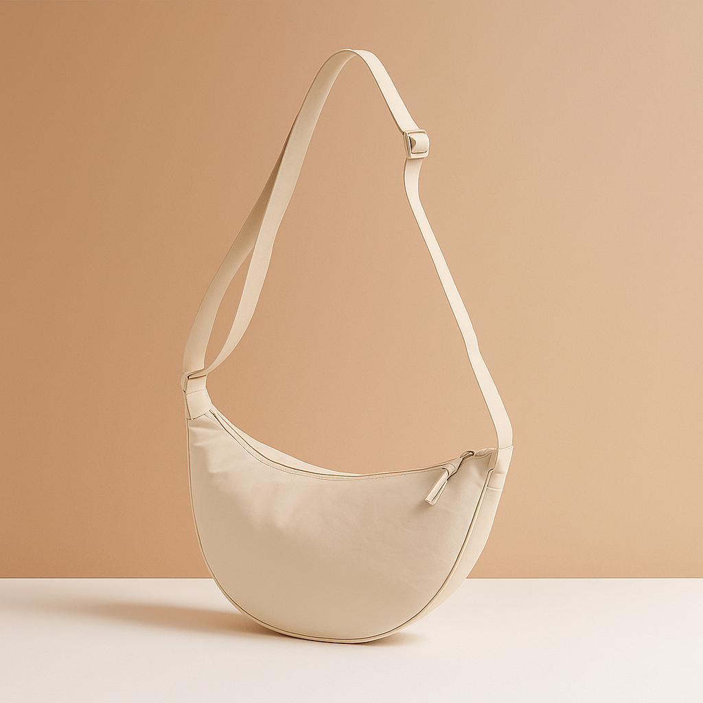 Anti-theft dumpling crossbody bag for women with ergonomic design, zippered closures, and secure strap for stylish daily wear and travel.
