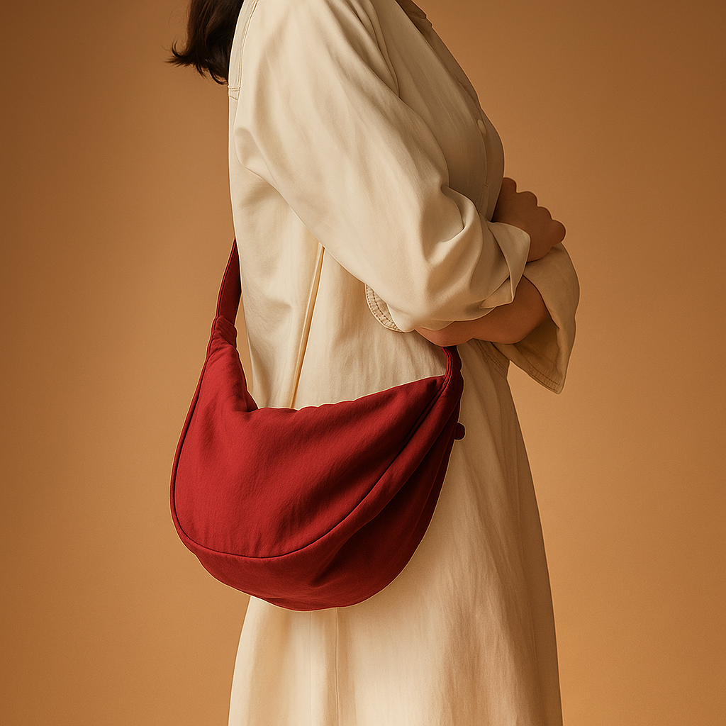 Anti-theft dumpling crossbody bag for women with ergonomic design, zippered closures, and secure strap for stylish daily wear and travel.