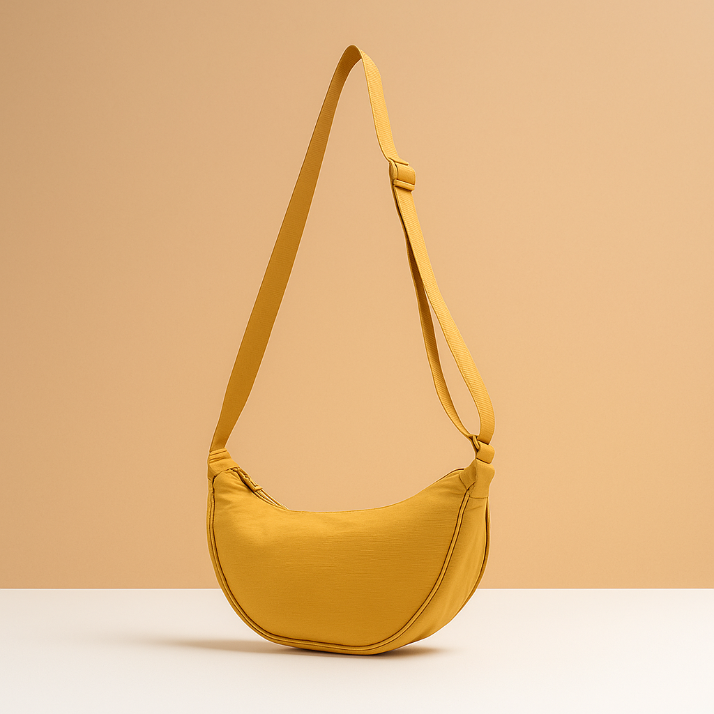 Anti-theft dumpling crossbody bag for women with ergonomic design, zippered closures, and secure strap for stylish daily wear and travel.