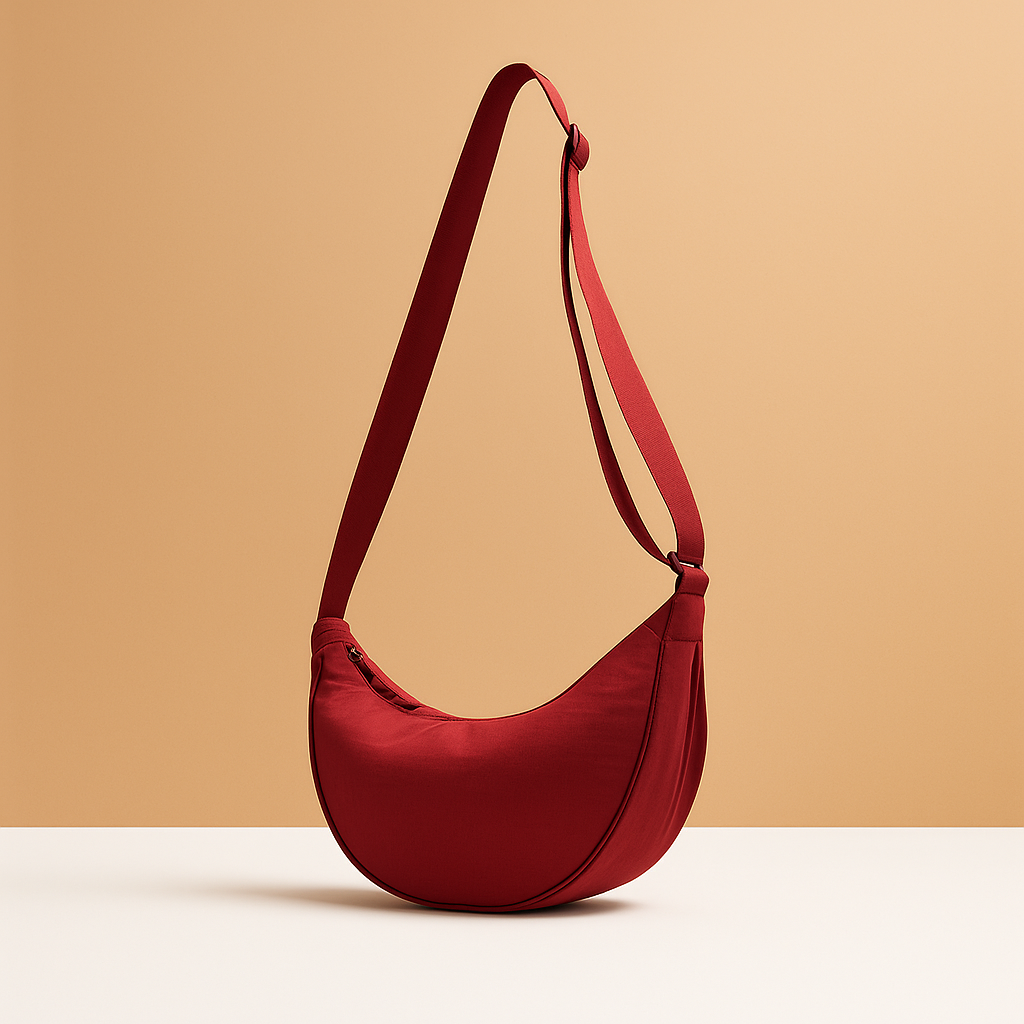 Anti-theft dumpling crossbody bag for women with ergonomic design, zippered closures, and secure strap for stylish daily wear and travel.