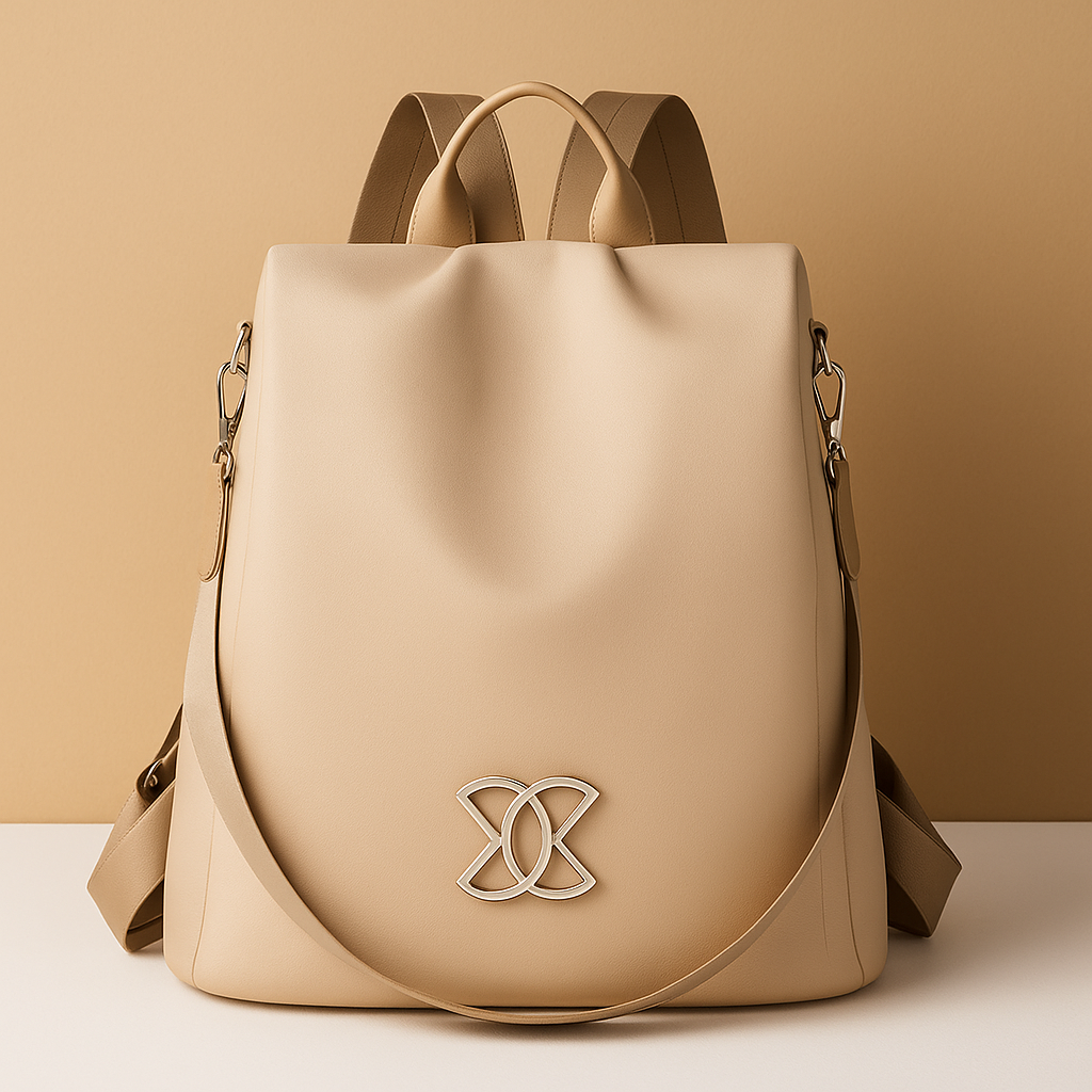 Women’s anti-theft backpack with hidden back zip, front and side pockets, ideal for daily commuting, travel, and stylish everyday use