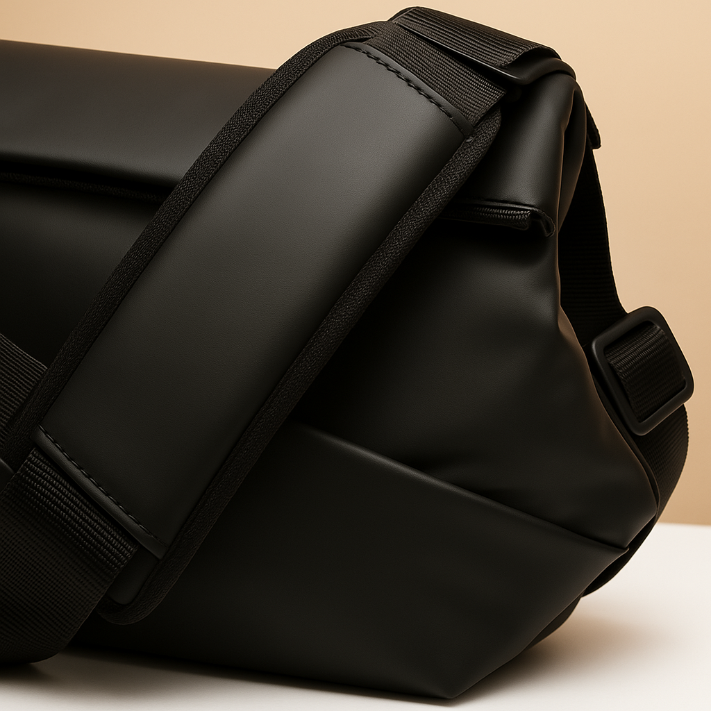 Men’s waterproof anti-theft sling bag with multiple compartments, magnetic closure, and adjustable strap—perfect for travel and commuting.