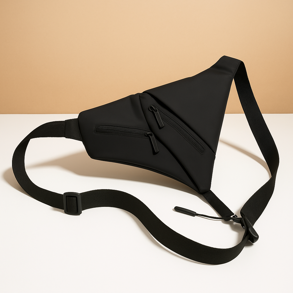 Men’s anti-theft sling bag with waterproof nylon, adjustable strap, and multiple compartments for secure everyday and travel use.