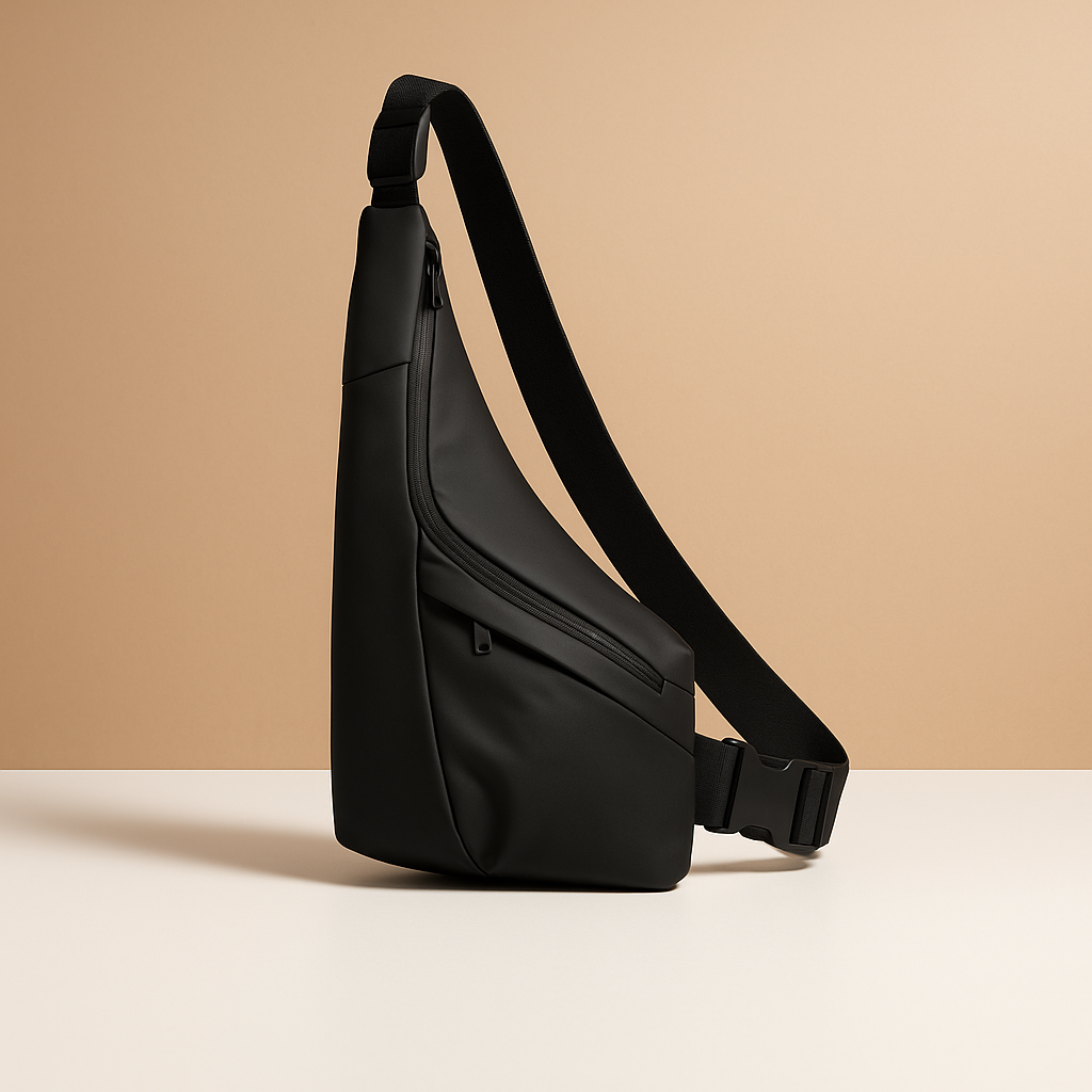 Men’s anti-theft sling bag with waterproof nylon, adjustable strap, and multiple compartments for secure everyday and travel use.