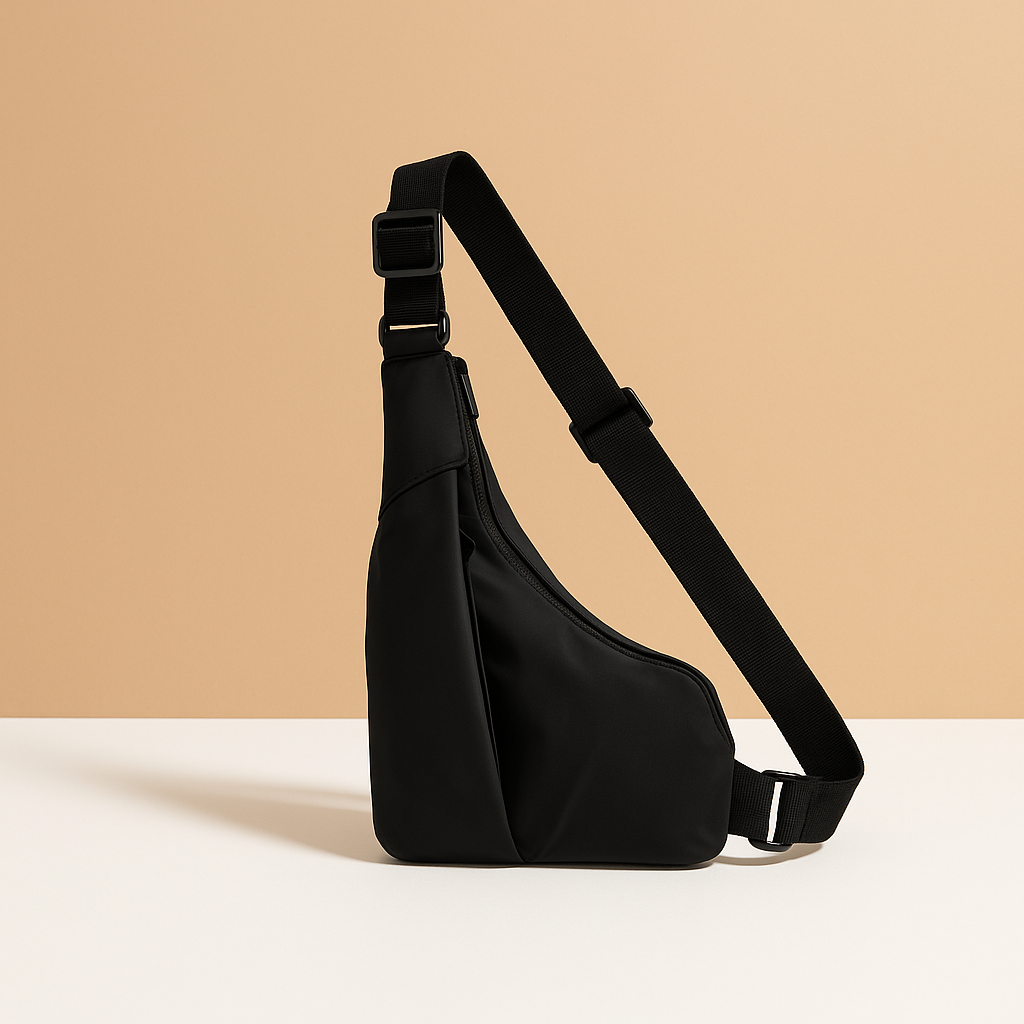 Men’s anti-theft sling bag with waterproof nylon, adjustable strap, and multiple compartments for secure everyday and travel use.