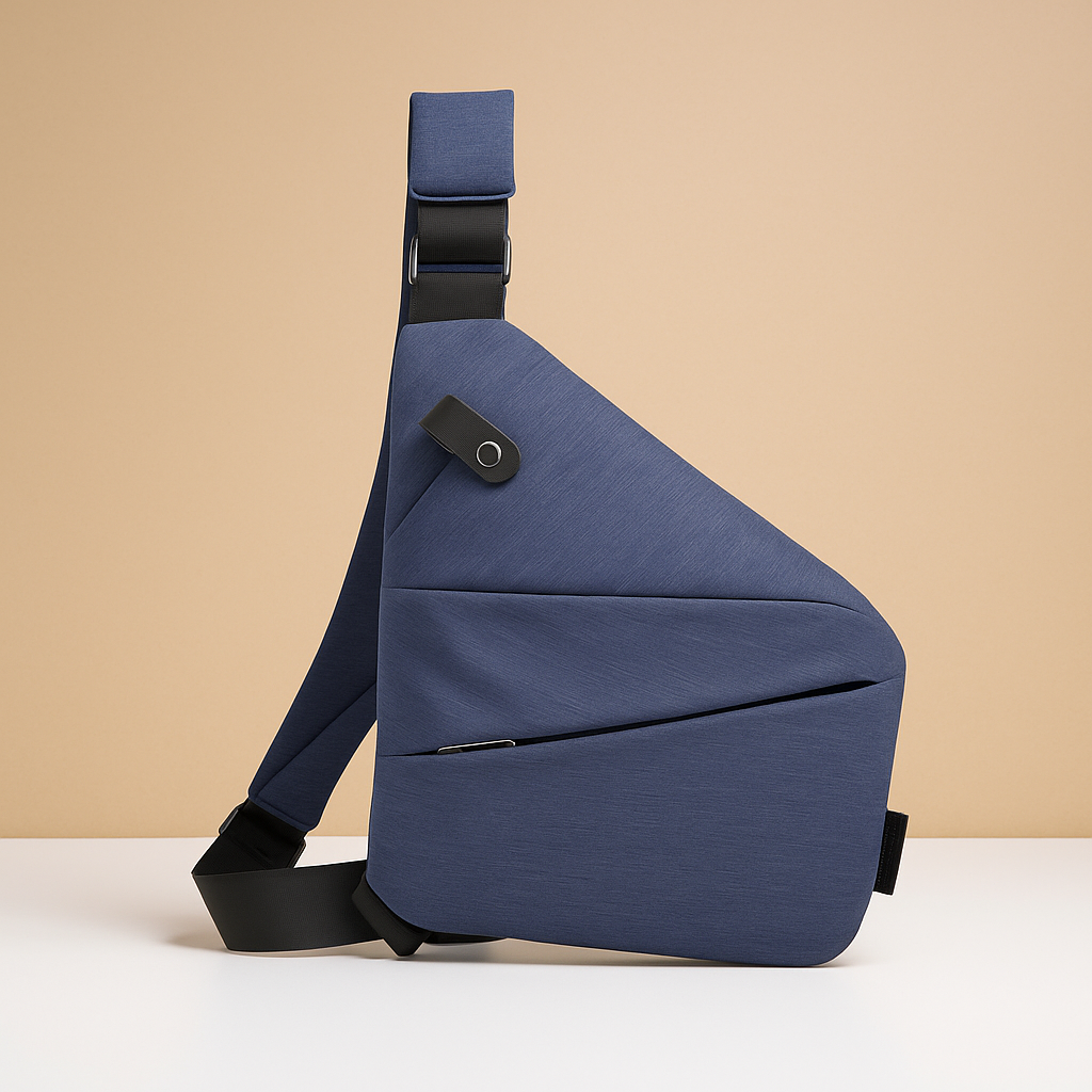 Women’s anti-theft shoulder bag with RFID-blocking, compartments for phone and iPad Mini, perfect for travel and daily use.