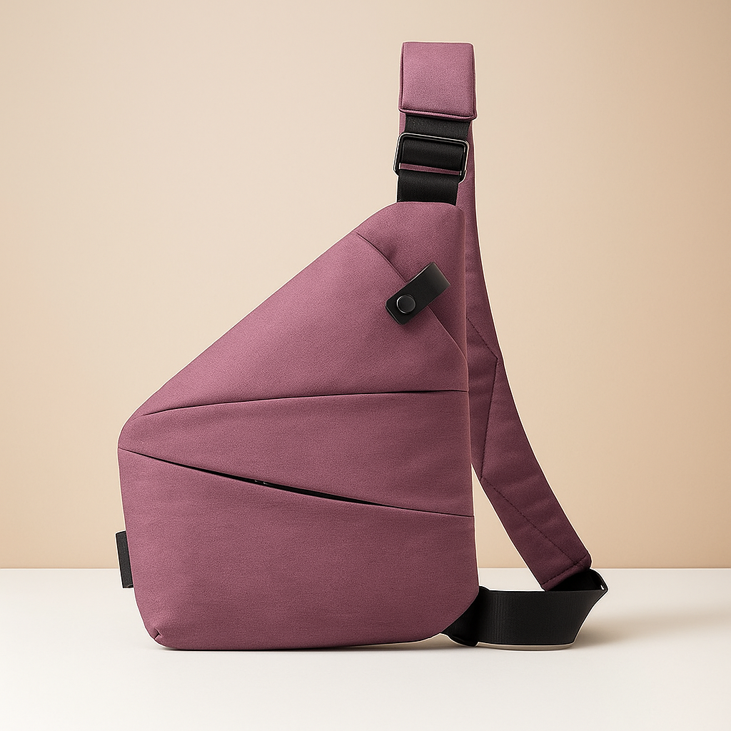 Women’s anti-theft shoulder bag with RFID-blocking, compartments for phone and iPad Mini, perfect for travel and daily use.
