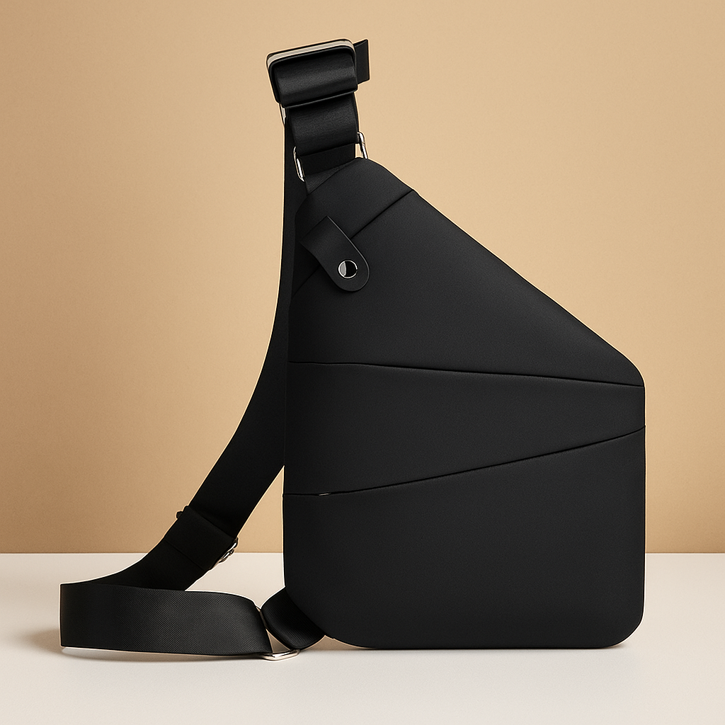 Women’s anti-theft shoulder bag with RFID-blocking, compartments for phone and iPad Mini, perfect for travel and daily use.
