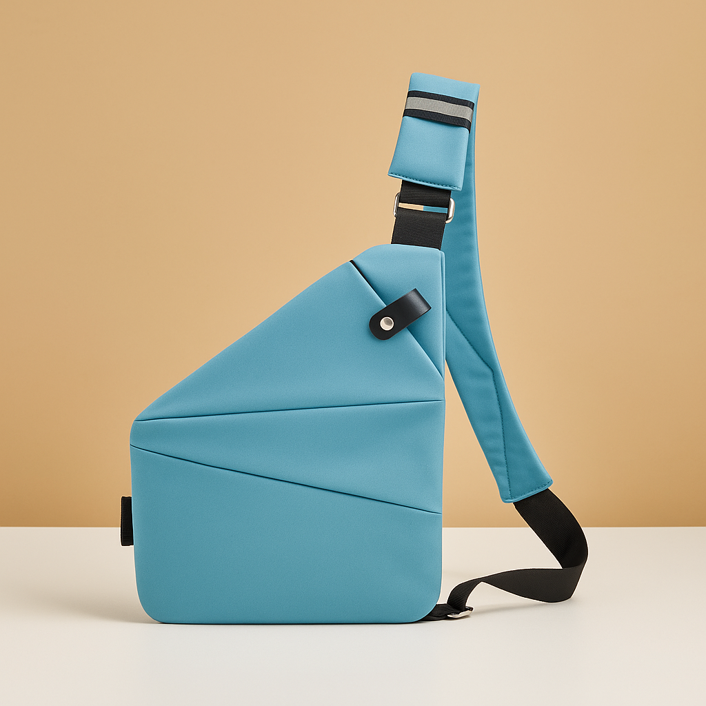 Women’s anti-theft shoulder bag with RFID-blocking, compartments for phone and iPad Mini, perfect for travel and daily use.