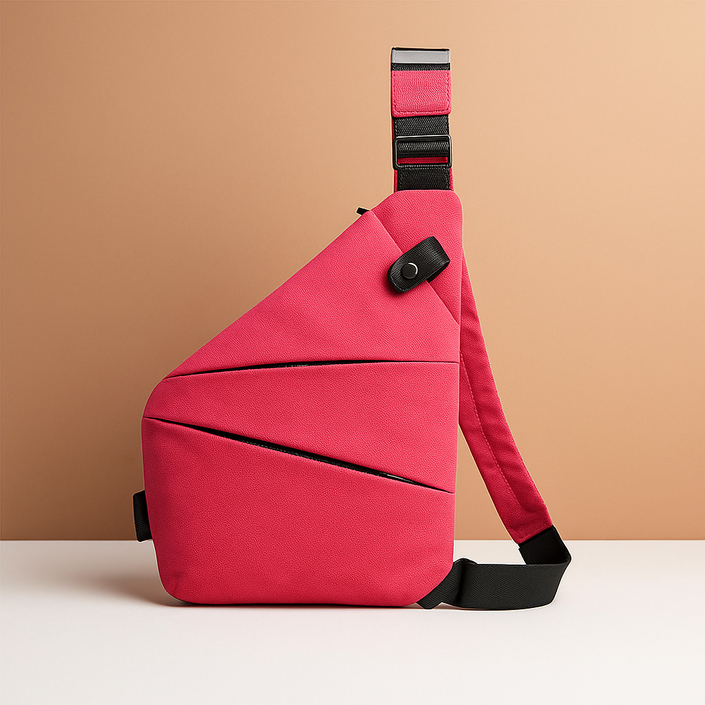 Women’s anti-theft shoulder bag with RFID-blocking, compartments for phone and iPad Mini, perfect for travel and daily use.