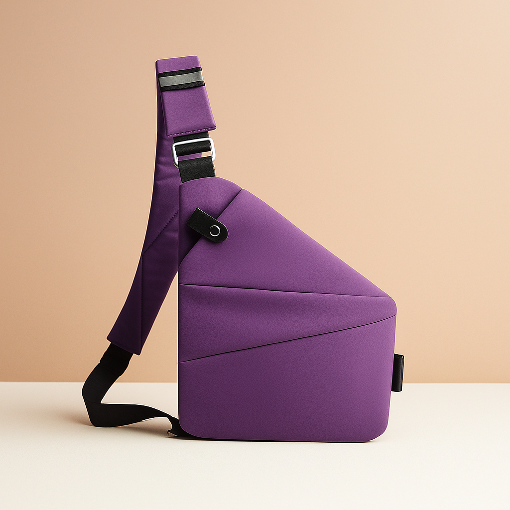 Women’s anti-theft shoulder bag with RFID-blocking, compartments for phone and iPad Mini, perfect for travel and daily use.