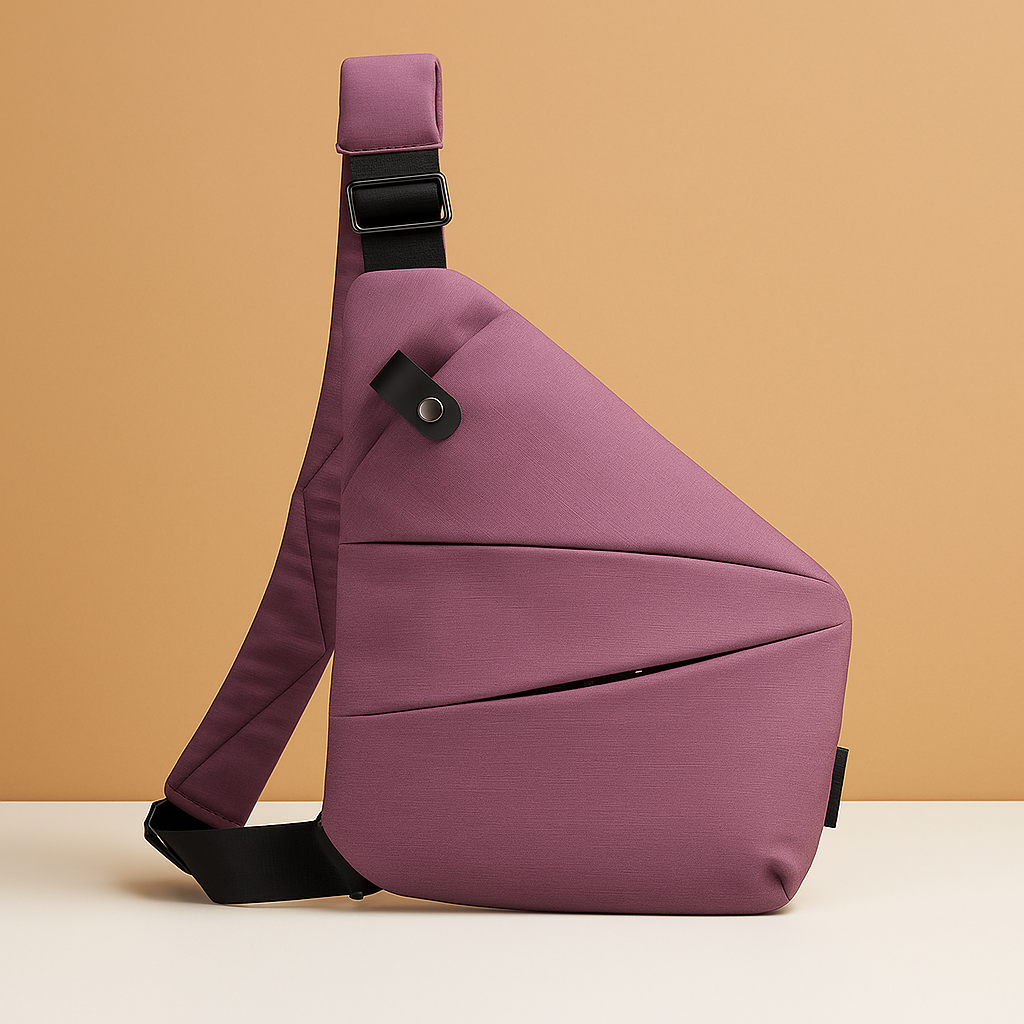 Women’s anti-theft shoulder bag with RFID-blocking, compartments for phone and iPad Mini, perfect for travel and daily use.