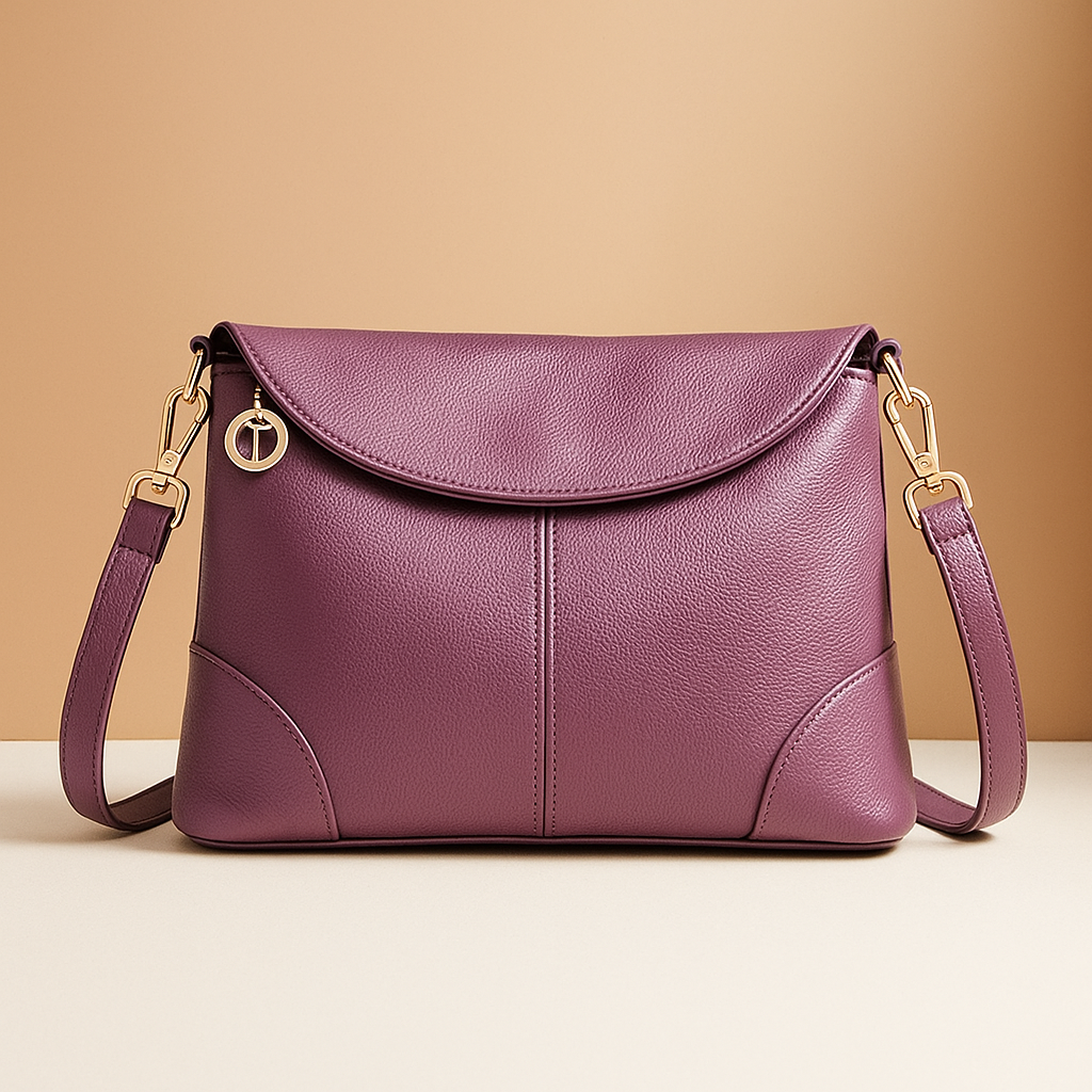 Anti-theft vegan leather crossbody bag for women with hidden back pocket, water-resistant finish, and versatile strap styling for secure daily wear.