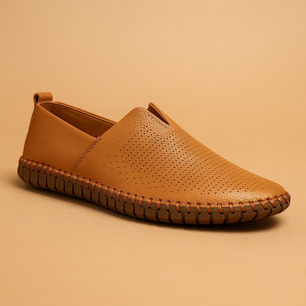 Men’s breathable low-cut casual shoes with lightweight build and anti-slip sole, ideal for summer wear, driving, and everyday comfort.