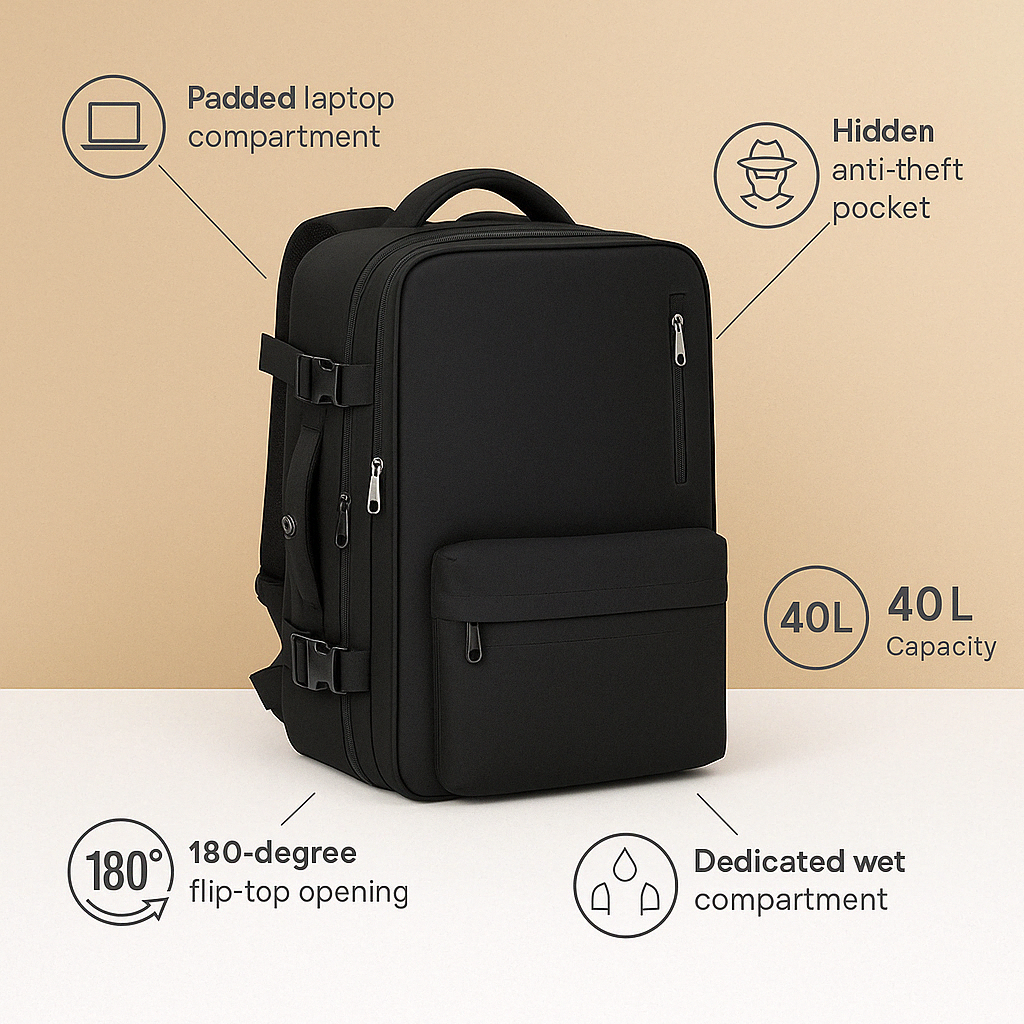 Men’s casual anti-theft crossbody bag with hidden zippers, adjustable strap, and water-resistant PU leather for secure daily carry