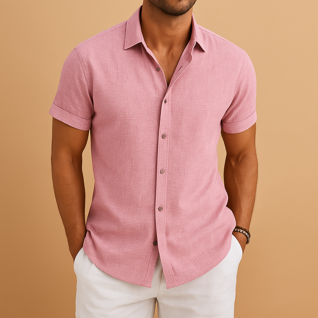 Men’s classic casual shirt with modern tailored fit in timeless colors, perfect for weekends and semi-formal wear.