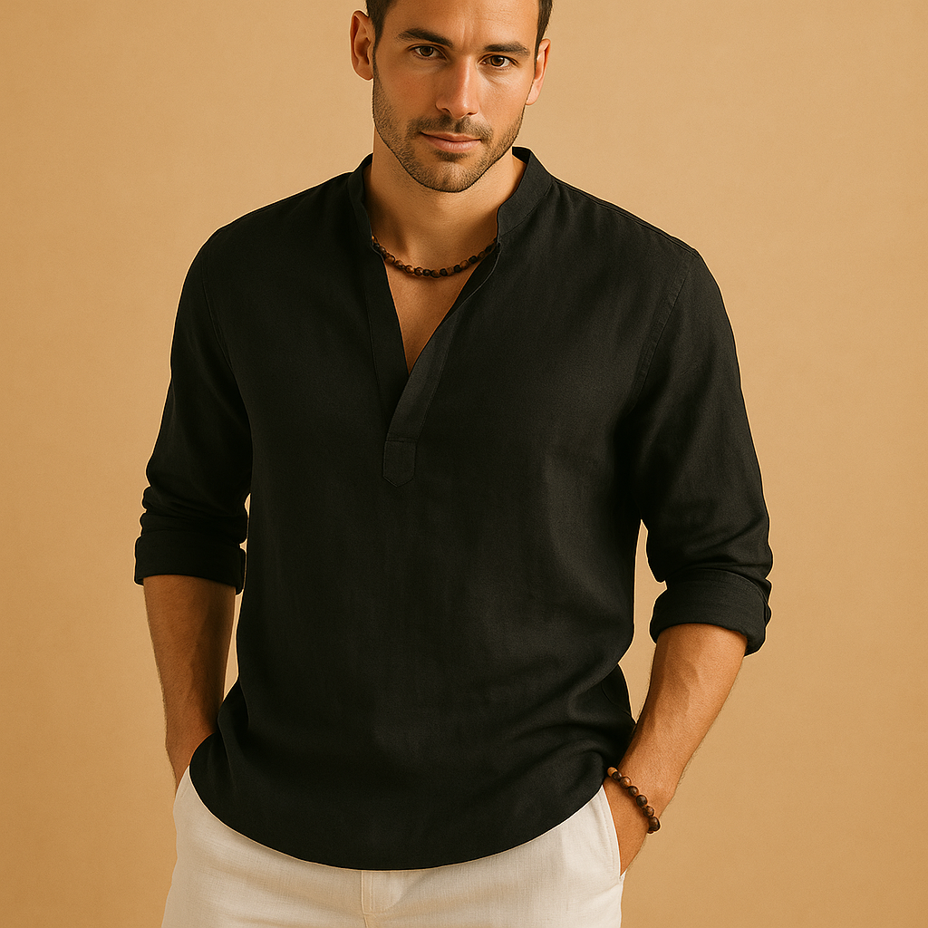 Men’s classic white shirt with breathable fit and timeless look, ideal for formal meetings and casual style.