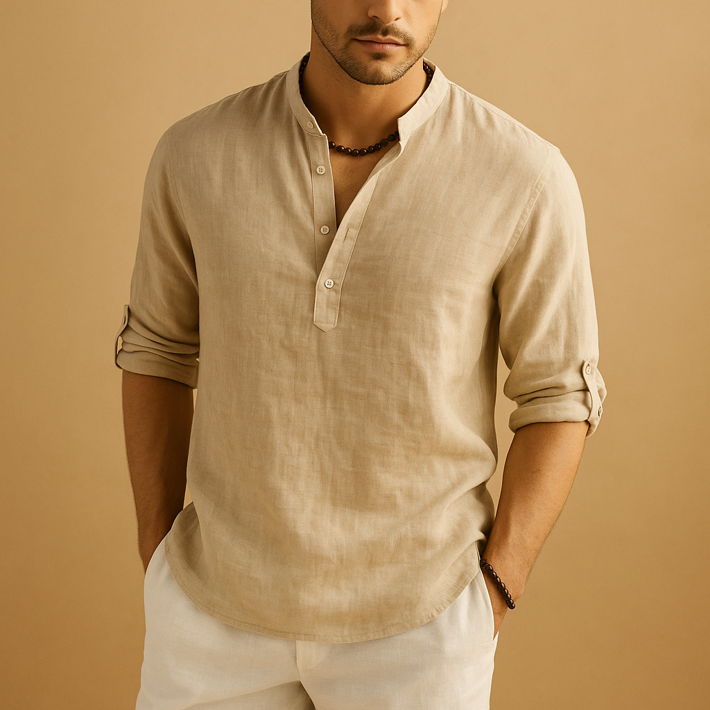 Men’s classic white shirt with breathable fit and timeless look, ideal for formal meetings and casual style.