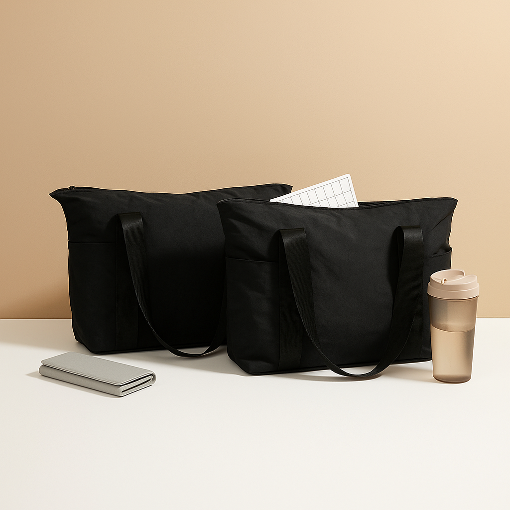 Stylish waterproof commuter tote bag for women with multiple compartments, perfect for work, gym, and daily essentials.