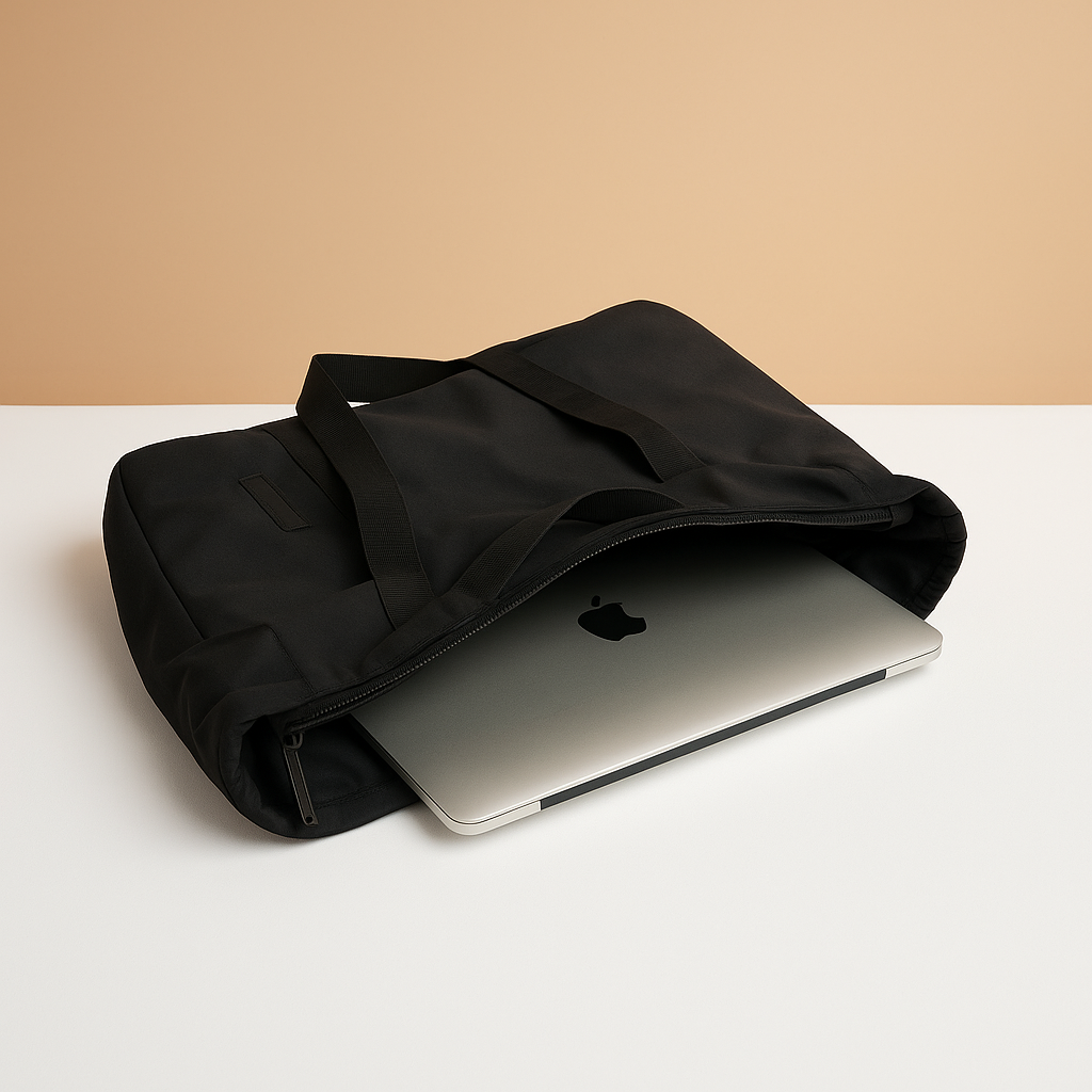 Stylish waterproof commuter tote bag for women with multiple compartments, perfect for work, gym, and daily essentials.
