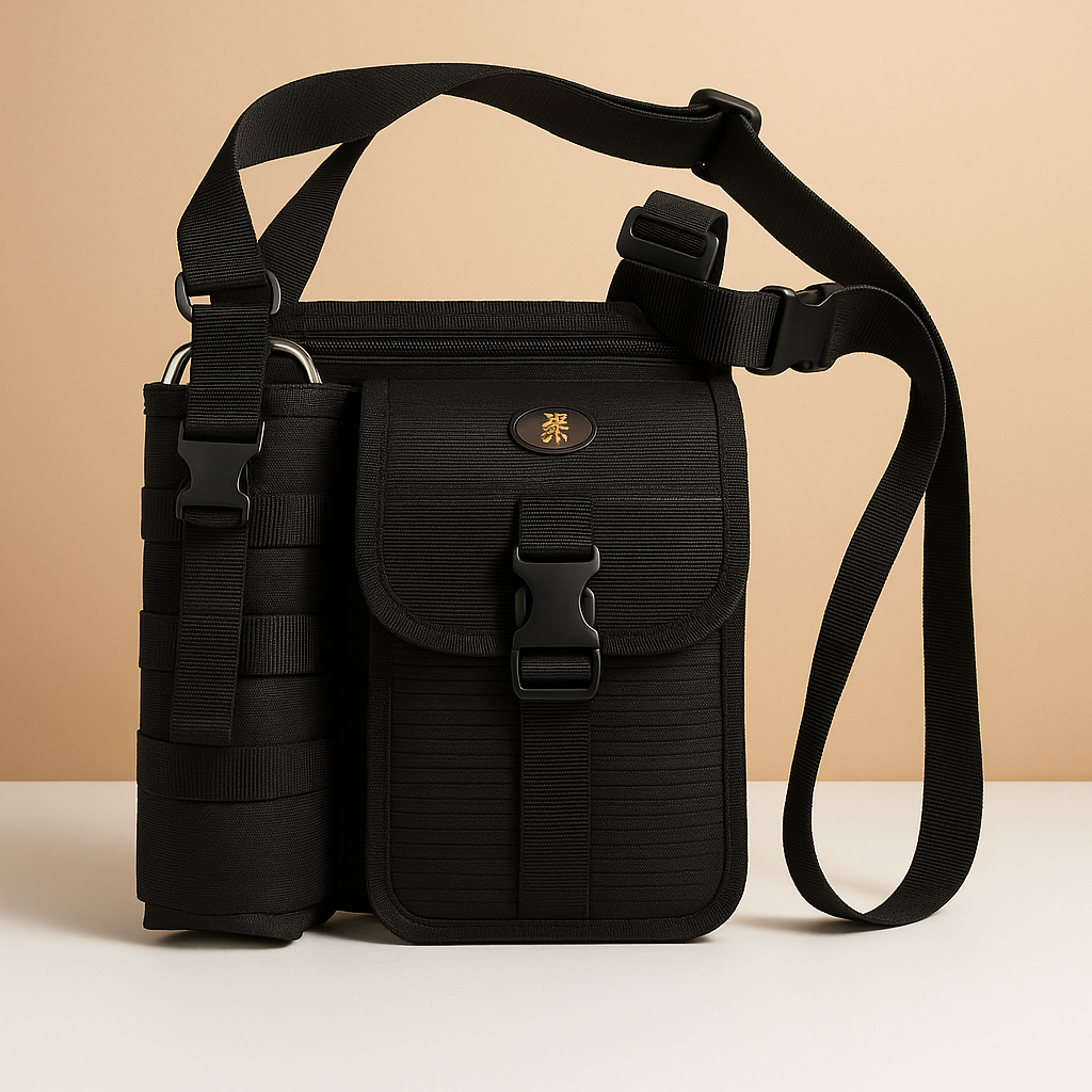 Men’s compact crossbody travel bag with water bottle holder, anti-theft pocket, and adjustable strap for secure and hands-free exploring.