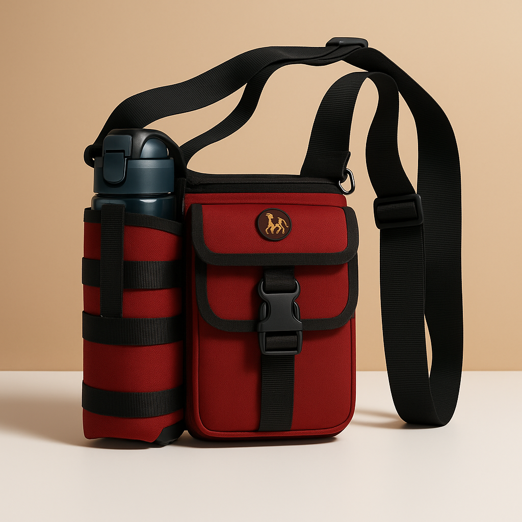 Men’s compact crossbody travel bag with water bottle holder, anti-theft pocket, and adjustable strap for secure and hands-free exploring.