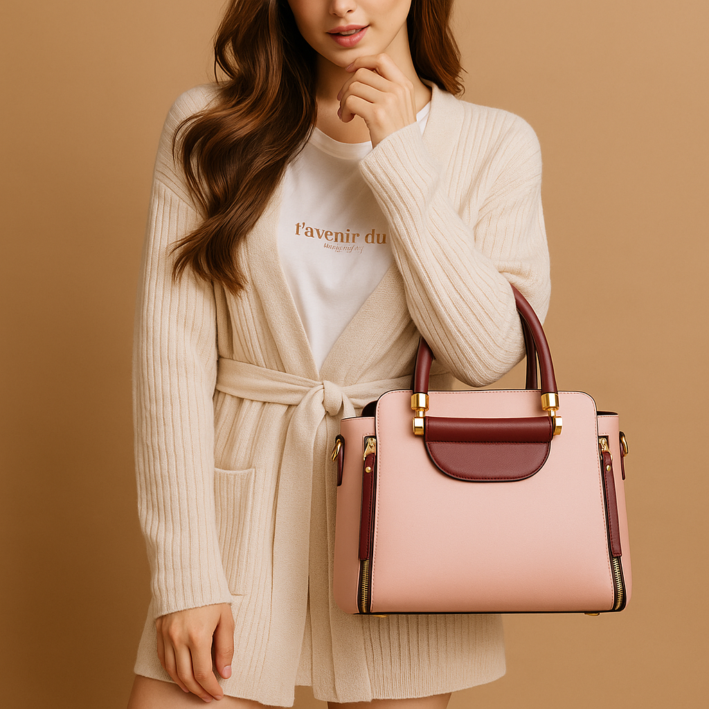 Contrast waterproof crossbody bag for women with detachable strap, spacious interior, and lightweight design—perfect for work, travel, and everyday wear.