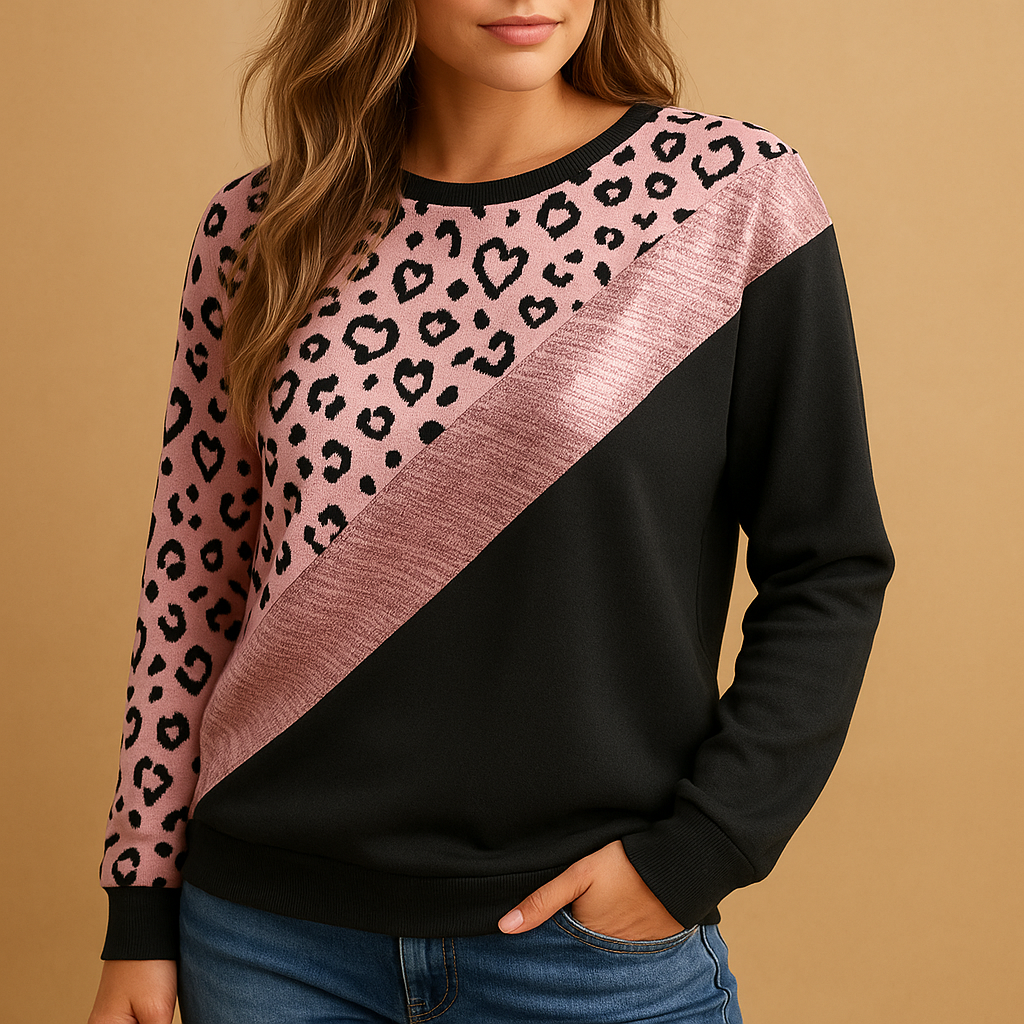 Loose-fit pullover sweater for women made of breathable air-layer fabric, perfect for casual wear in spring, autumn, and winter.