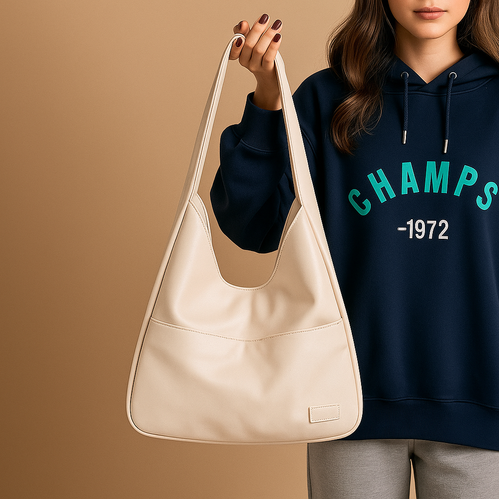 Elegant leather shoulder bag for women with adjustable strap, structured silhouette, and spacious compartments—perfect for everyday elegance.