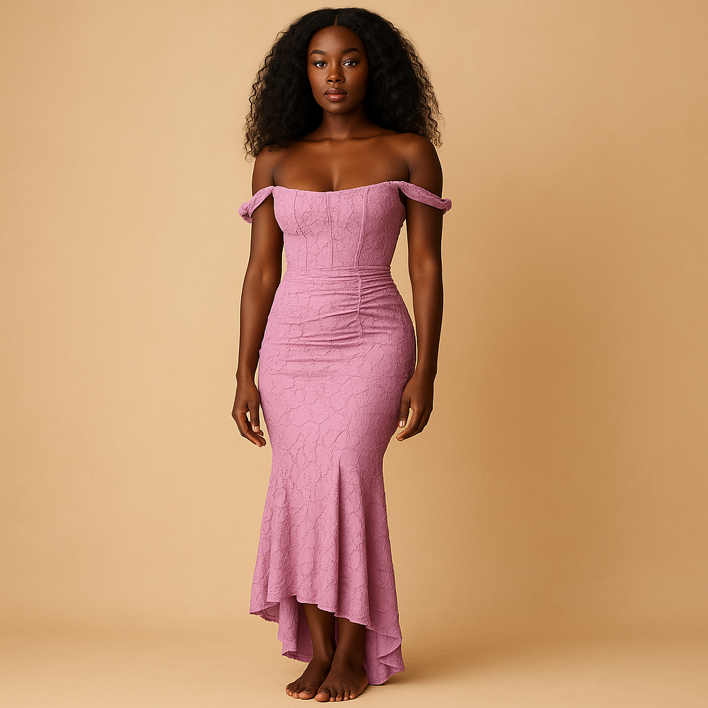 Floral midi dress for women with airy fit, perfect for spring and summer brunches, garden parties, and casual elegant looks.