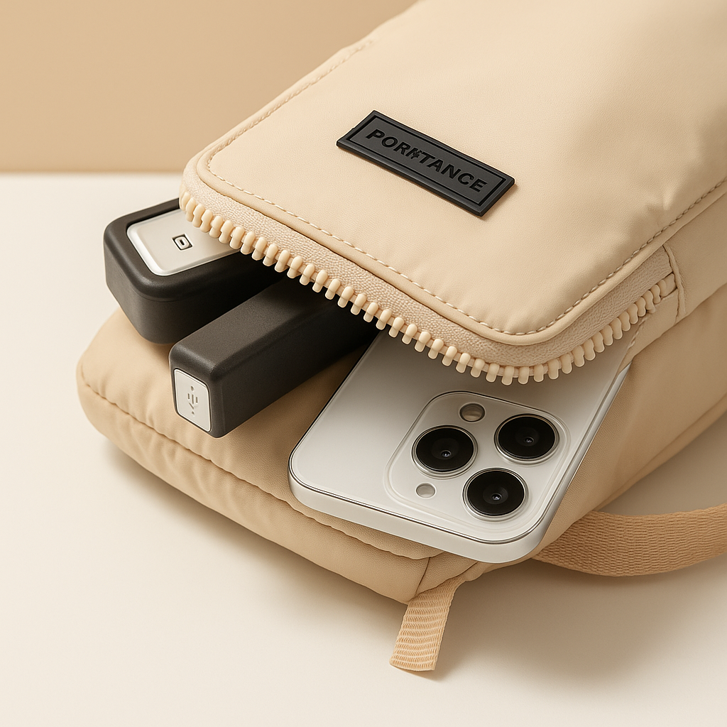 Women's insulated crossbody bottle bag with eco-friendly material, perfect for keeping drinks cool during outdoor adventures.