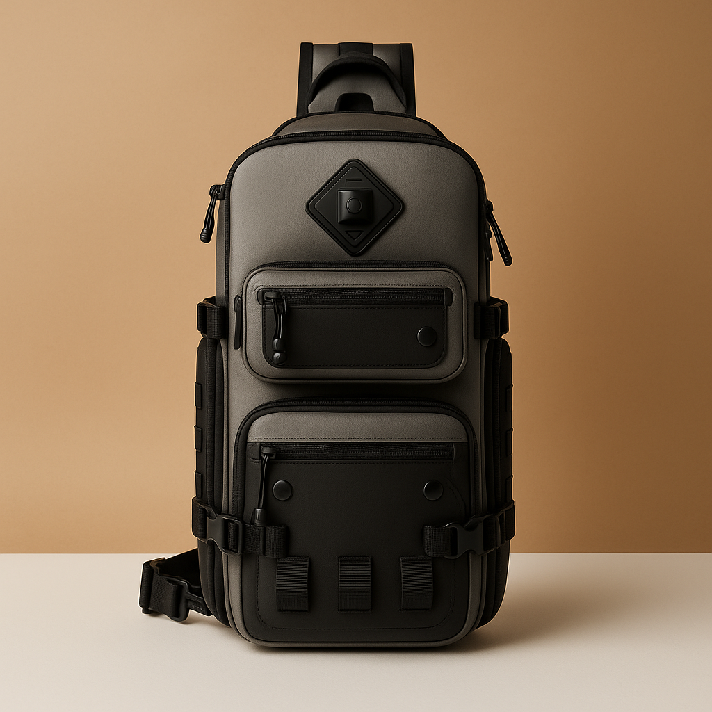 Large anti-theft crossbody bag for men with water-resistant Oxford cloth, multiple compartments, and padded tablet sleeve, ideal for travel and daily use.